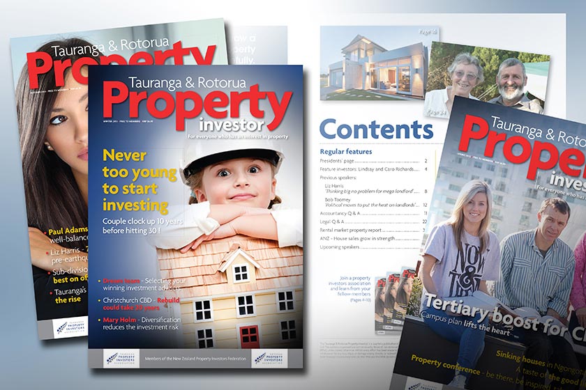 Magazine design, production and printing for Property Investor NZ